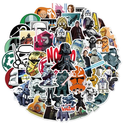 Star War Aufkleber 50 Stück Vinyl Aufkleber für Laptop, Stoßstange, Skateboard, Wasserflaschen, Computer, Telefon, Cartoon-Anime-Aufkleber für Kinder, Teenager, Erwachsene Star War Aufkleber 50 Stück Vinyl Aufkleber für Laptop, Stoßstange, Skateboard, Wasserflaschen, Computer, Telefon, Cartoon-Anime-Aufkleber für Kinder, Teenager, Erwachsene von KOWASO