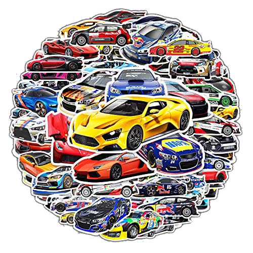 Supercar-Rennen Aufkleber Set 100 Stück für Wasserflasche, Skateboard, Laptop, Telefon, Journaling, Vinyl-Aufkleber für Kinder, Kleinkinder, Teenager, Erwachsene Supercar-Rennen Aufkleber Set 100 Stück für Wasserflasche, Skateboard, Laptop, Telefon, Journaling, Vinyl-Aufkleber für Kinder, Kleinkinder, Teenager, Erwachsene von KOWASO