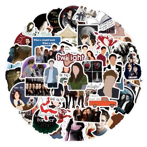 Twilight Aufkleber 50Pcs für Laptop, Fahrrad, Gepäck, Graffiti-Patches, Gitarrenaufkleber für Skateboard, Gepäck, Fahrradstoßstange, Geschenk für Kinder/Teenager Twilight Aufkleber 50Pcs für Laptop, Fahrrad, Gepäck, Graffiti-Patches, Gitarrenaufkleber für Skateboard, Gepäck, Fahrradstoßstange, Geschenk für Kinder/Teenager von KOWASO