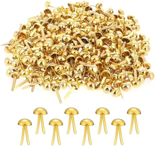 100 Stück Musterbeutelklammern, Rundkopfklammern, Metallhandwerk, Musterklammern, Musterbeutelklammer, Briefklammern für Scrapbooking, Rundkopfklammern, Bastelzubehör für Heimwerker von KOZOY
