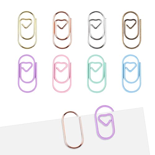 80 Stück Büroklammern Bunt Motiv Herz Gemischte Bunt Klein Metall Paper Clips Briefklammern Papierklammern Aktenklammer Klammern Gold für Dekorative Postkarten Büro Klassenzimmer 80 Stück Büroklammern Bunt Motiv Herz Gemischte Bunt Klein Metall Paper Clips Briefklammern Papierklammern Aktenklammer Klammern Gold für Dekorative Postkarten Büro Klassenzimmer von KOZOY
