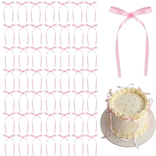 KOZOY 50 Rosa Kuchenbänder, 7 X 13 Cm, Aus Polyester, Geeignet Für Die Dekoration Von Hochzeitstorten, Geburtstagen, Modische Rosa Bänder, Elegante Schleifen. KOZOY 50 Rosa Kuchenbänder, 7 X 13 Cm, Aus Polyester, Geeignet Für Die Dekoration Von Hochzeitstorten, Geburtstagen, Modische Rosa Bänder, Elegante Schleifen. von KOZOY