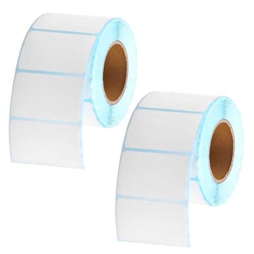 KOZOY 800 Stück Thermo Etiketten 2 Rolle 40x30mm Selbstklebende Datum Etiketten Klebeetiketten zum Beschriften Aufkleber für Gläser, Marmelade, Einmachgläser,Tüten & Adressetiketten von KOZOY