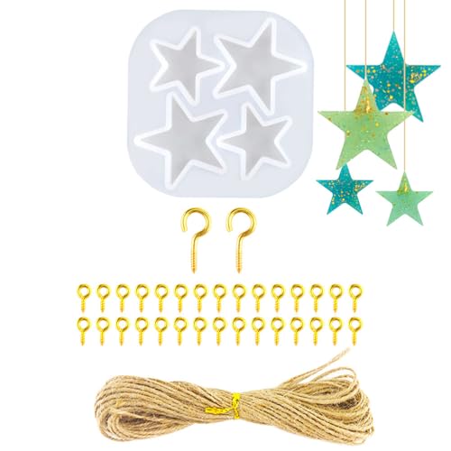 KOZOY Silikonform Stern, Gießformen Silikon Sterne mit Zubehörpaket, DIY Gießform Weihnachten Silikonform für Kerzenhalter Dekoration Esstisch Mittelstück Form KOZOY Silikonform Stern, Gießformen Silikon Sterne mit Zubehörpaket, DIY Gießform Weihnachten Silikonform für Kerzenhalter Dekoration Esstisch Mittelstück Form von KOZOY