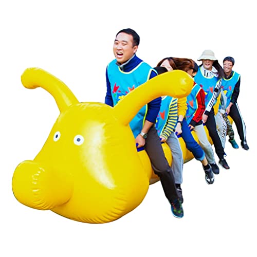 Spiele für Draussen Rot-Gelb-Feldtag-Teamwork-Spiele im Freien, Teambuilding-Spiel zur Verbesserung der Beziehungsaktivität, 8 Modelle(Yellow,7 Seats/L-4.5M) von KPHYMOD