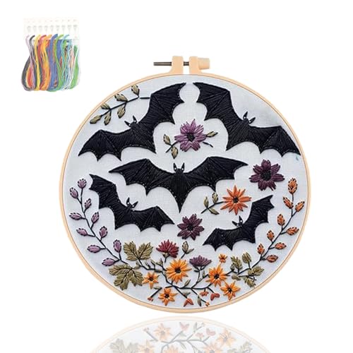 KPPFHBLI Kreuzstich Set Vorgedruckt Halloween, Komplettes Starter Set für AnfäNger, EnthäLt Stickrahmen, Englische Gebrauchsanweisung und Andere Wichtige Werkzeuge,Wohnaccessoires KPPFHBLI Kreuzstich Set Vorgedruckt Halloween, Komplettes Starter Set für AnfäNger, EnthäLt Stickrahmen, Englische Gebrauchsanweisung und Andere Wichtige Werkzeuge,Wohnaccessoires von KPPFHBLI