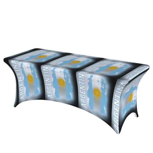 KPXXAQT Tischdecke mit Argentinien-Flagge, rechteckig, elastisch, abwischbar, mit Fußbezügen von KPXXAQT