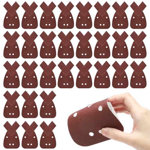 KQDRAVINE 30 Stück Y-Form Schleifpapier Set für Maus Schleifer, Dreieckschleifpapier 120Korn, Mouse Schleifpapier Ersatz für Black Decker Mouse Schleifer, Detail Multischleifer, Holz Metall Polieren von KQDRAVINE