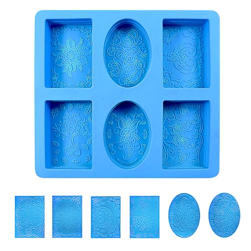 KQDRAVINE Seifenformen Silikon, Seife Selber Machen Formen, 6 Hohlräume Silikonform Seife Silicone Mold, Seife Herstellen Silikonformen Seife, Seifenherstellung für Seife DIY Formen, Schokolade KQDRAVINE Seifenformen Silikon, Seife Selber Machen Formen, 6 Hohlräume Silikonform Seife Silicone Mold, Seife Herstellen Silikonformen Seife, Seifenherstellung für Seife DIY Formen, Schokolade von KQDRAVINE