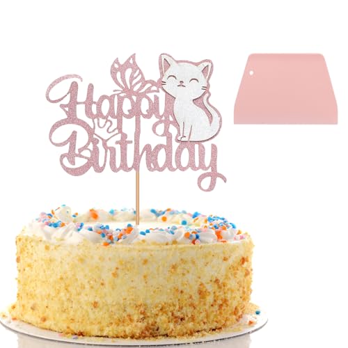 KQDRAVINE Tortendeko Katzen Geburtstag Deko mit Kuchenschaber, Glitzer Katzen Deko, Kuchendekoration Kuchen Deko Geburtstag Katze Kuchen Topper, für Kätzchen Thema Baby Dusche Kinder Party KQDRAVINE Tortendeko Katzen Geburtstag Deko mit Kuchenschaber, Glitzer Katzen Deko, Kuchendekoration Kuchen Deko Geburtstag Katze Kuchen Topper, für Kätzchen Thema Baby Dusche Kinder Party von KQDRAVINE