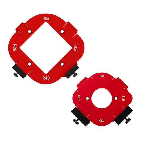 KQWVZ Radius Jig Router Schablonen Ecke, 2 StüCk OberfräSe Schablone, 4-in-1 Runde Eckradius Schablone, R10 R15 R20 R25 R30 R35 R40 R50 FräSschablone OberfräSe, PräZise Holzbearbeitung FüR Profis KQWVZ Radius Jig Router Schablonen Ecke, 2 StüCk OberfräSe Schablone, 4-in-1 Runde Eckradius Schablone, R10 R15 R20 R25 R30 R35 R40 R50 FräSschablone OberfräSe, PräZise Holzbearbeitung FüR Profis von KQWVZ
