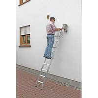 KRAUSE Anlegeleiter Stabilo silber 10 Stufen, H: 270,0 cm von KRAUSE