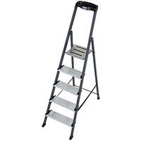 KRAUSE Haushaltsleiter Securo schwarz 5 Stufen, H: 185,0 cm KRAUSE Haushaltsleiter Securo schwarz 5 Stufen, H: 185,0 cm von KRAUSE