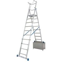 KRAUSE Podestleiter STABILO alu 10 Sprossen, H: 369,0 cm von KRAUSE