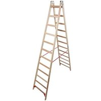 KRAUSE Stehleiter STABILO natur 2x 12 Sprossen, H: 335,0 cm von KRAUSE