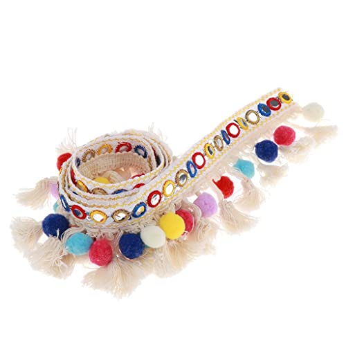 KRDPMV Spitzenbordüre mit Fransen, Quasten, Schlafsäcken, Vorhängen, Kissen, Böhmische Kleidung, Kostüme, Boho-Stil, 1 Iard, Regenbogen KRDPMV Spitzenbordüre mit Fransen, Quasten, Schlafsäcken, Vorhängen, Kissen, Böhmische Kleidung, Kostüme, Boho-Stil, 1 Iard, Regenbogen von KRDPMV