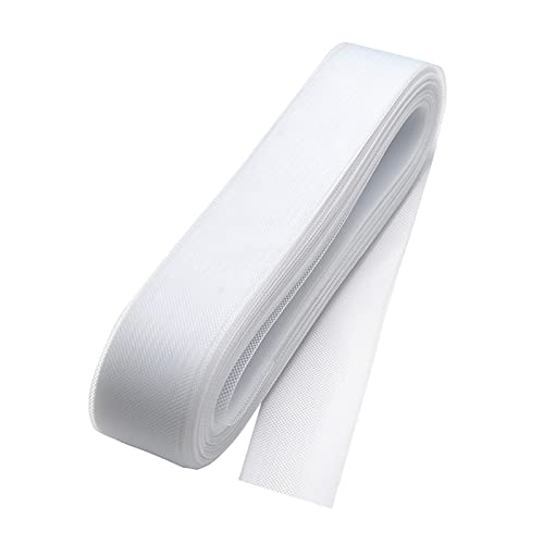 KRDPMV Zopf aus Pferdehaar, 50 Yards, Pferdehaar aus weißem Polyester, zum Nähen von Hochzeitskleidern, Röcken, Hüten, Accessoires P, 4 cm von KRDPMV