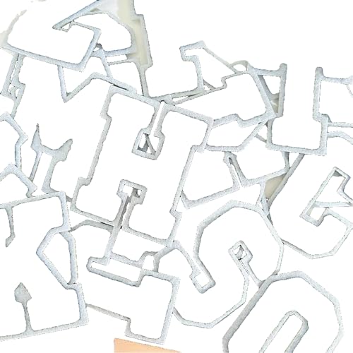 2er Set Chenille Buchstaben Patches zum Aufbügeln, 7cm Filz, DIY Kleidung & Accessoires von KREATIONS