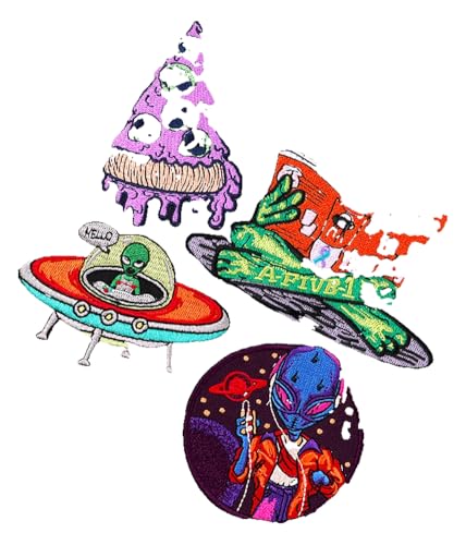 Aufnäher Patch Alien, DIY Kleidung, punk, Outdoor, gestickt Aufnäher Patch Alien, DIY Kleidung, punk, Outdoor, gestickt von KREATIONS