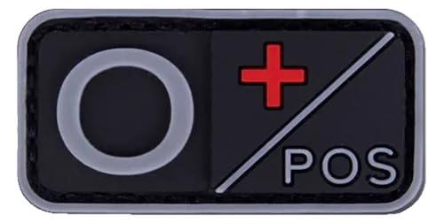 Blutgruppe Patch A B AB O Positiv Negativ 5x2.5cm Klett von KREATIONS