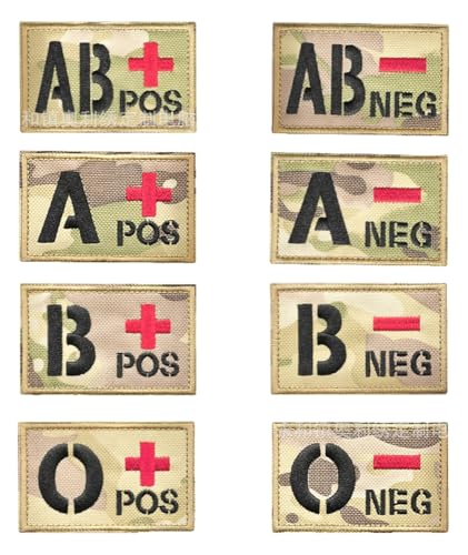 Blutgruppen Aufnäher mit Klett – ABO+ Rotkreuz Abzeichen für Outdoor-Taschen Blutgruppen Aufnäher mit Klett – ABO+ Rotkreuz Abzeichen für Outdoor-Taschen von KREATIONS