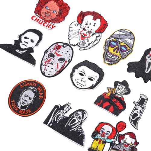 Büstenaufnäher mit Horror-Clown-Gesicht, für Kleidung Büstenaufnäher mit Horror-Clown-Gesicht, für Kleidung von KREATIONS