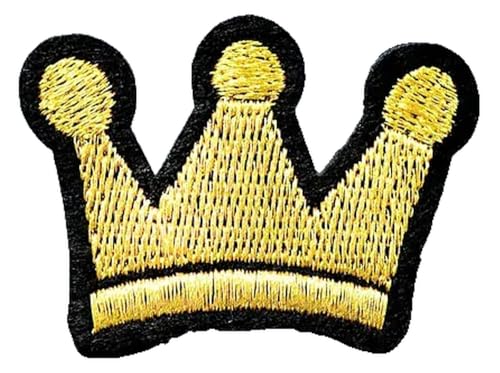 CROWN Applikation 5x4.7cm Stoff Aufnäher Patch von KREATIONS