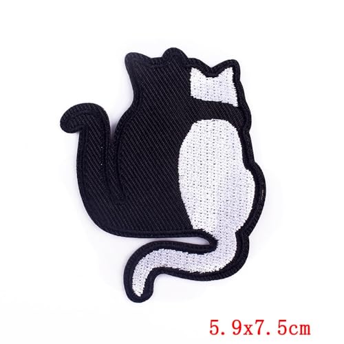 Cartoon Aufnäher Set: Katze, Buchstaben & Tiere zum Aufbügeln von KREATIONS