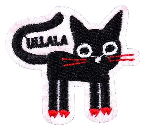 Cartoon Katze Flicken zum Aufbügeln, Gestickte Applikationen für Kleidung Cartoon Katze Flicken zum Aufbügeln, Gestickte Applikationen für Kleidung von KREATIONS