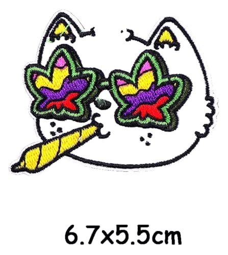 Cartoon Katze Flicken zum Aufbügeln, Gestickte Applikationen für Kleidung Cartoon Katze Flicken zum Aufbügeln, Gestickte Applikationen für Kleidung von KREATIONS