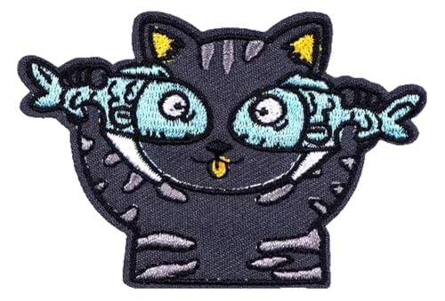Cartoon Katze Flicken zum Aufbügeln, Gestickte Applikationen für Kleidung Cartoon Katze Flicken zum Aufbügeln, Gestickte Applikationen für Kleidung von KREATIONS