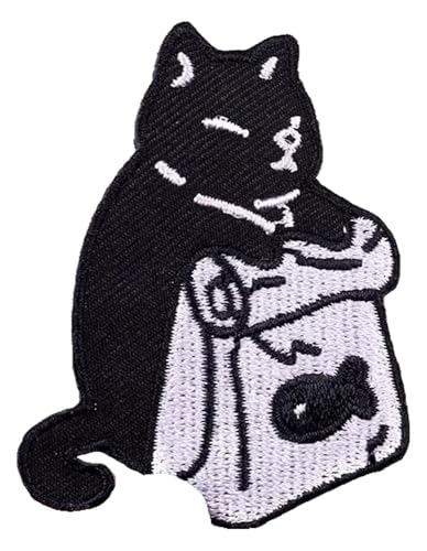 Katze Aufnäher 3D Stickerei | Bügelbild Für Kleidung | Cartoon Tier Katze Aufnäher 3D Stickerei | Bügelbild Für Kleidung | Cartoon Tier von KREATIONS