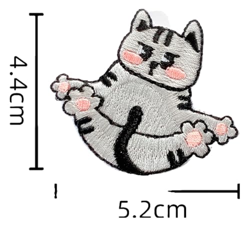 Katzen Stickerei Stoff Aufnäher Tier Applikation für Kleidung & Taschen Katzen Stickerei Stoff Aufnäher Tier Applikation für Kleidung & Taschen von KREATIONS