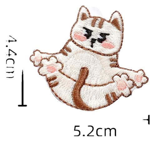 Katzen Stickerei Stoff Aufnäher Tier Applikation für Kleidung & Taschen Katzen Stickerei Stoff Aufnäher Tier Applikation für Kleidung & Taschen von KREATIONS