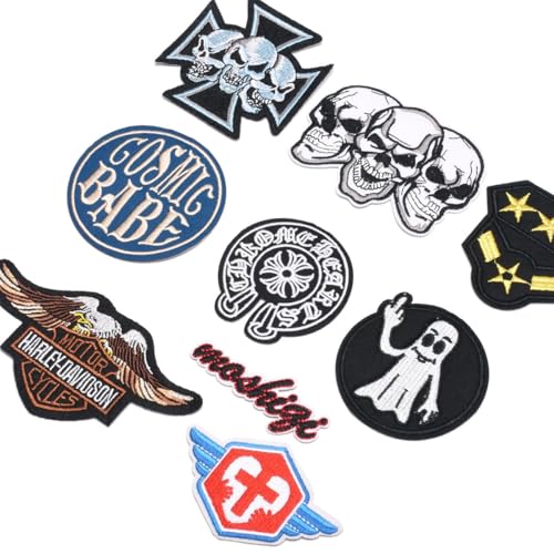 Motorrad Punk Bestickter Bügelflicken von KREATIONS