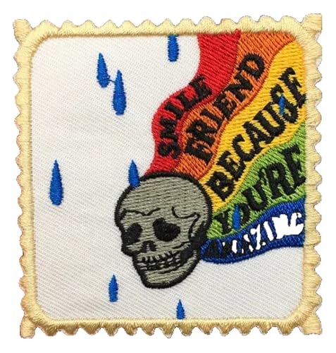 Punk Flammen Schädel Stickerei Aufnäher Jacke Abzeichen Punk Flammen Schädel Stickerei Aufnäher Jacke Abzeichen von KREATIONS