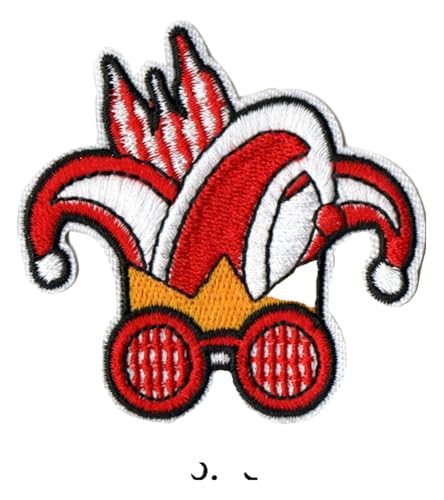 Roter Karneval Stoffaufnäher, Clown, 2 Stück Roter Karneval Stoffaufnäher, Clown, 2 Stück von KREATIONS
