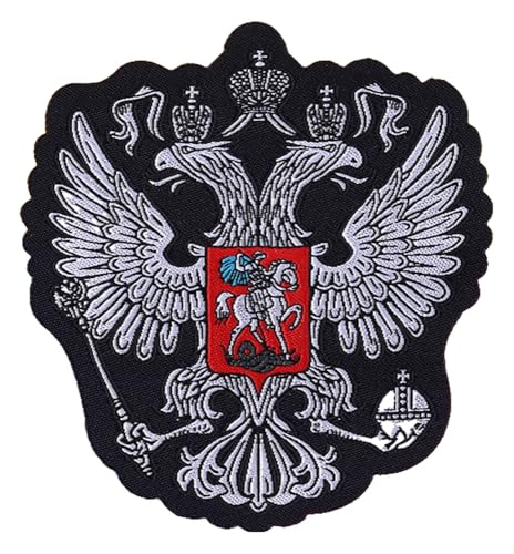 Russische Flagge & Wappen Aufnäher | DIY Kleidung Accessoire | 8x5cm von KREATIONS