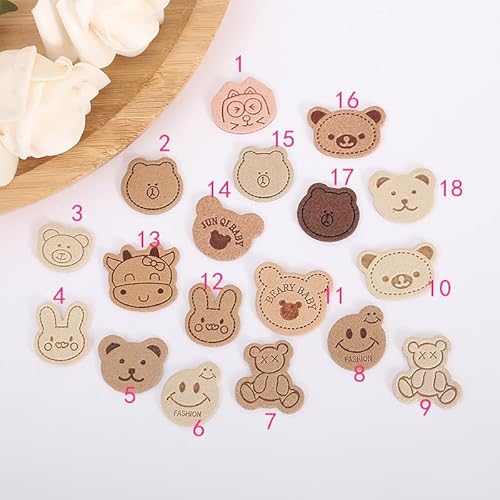 Stoffapplikation, 2 cm Bär Kopf, geprägt Stoffapplikation, 2 cm Bär Kopf, geprägt von KREATIONS