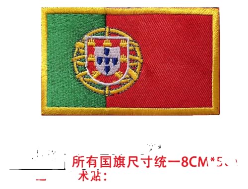 Stoffaufnäher mit Weltflaggen: Europäische Flaggen, taktische Abzeichen, Rucksack-Patches von KREATIONS