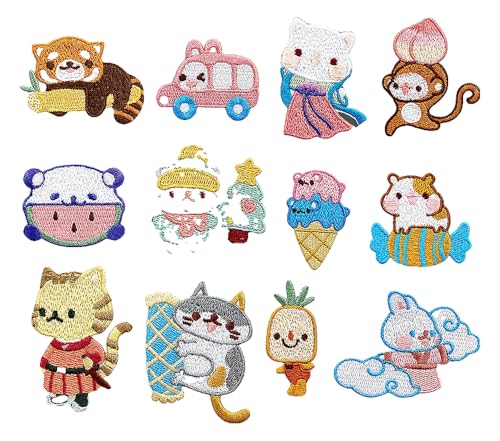 Stoffaufnäher: Affen, Hasen, Katzen, DIY, Patch, Cartoon, Mode von KREATIONS
