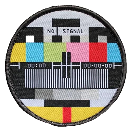 TV Keine Kanäle Aufnäher, Nostalgisch, Klettverschluss, Applikation von KREATIONS