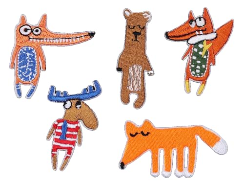 Tier Patch: Fuchs, Bär Applikation Aufbügler für Kleidung von KREATIONS
