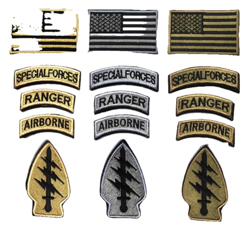 USA besticktes Schulterabzeichen Klett-Patch mit Flauschseite USA besticktes Schulterabzeichen Klett-Patch mit Flauschseite von KREATIONS