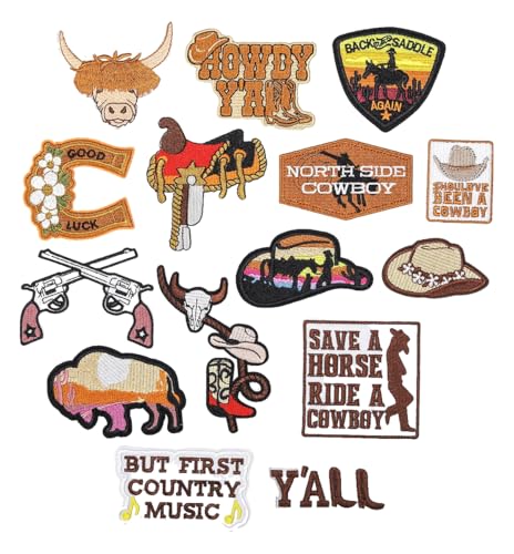 Westlicher Kuhkopf Western Patch Aufnäher für Kleidung von KREATIONS