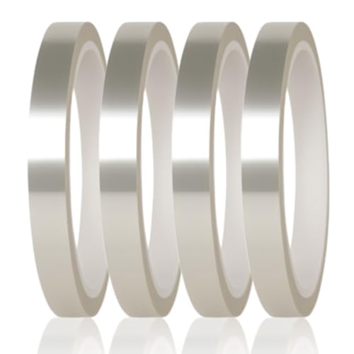 KRENIE 4 Rollen Wärmeband für Sublimation - 32.9 m x 10mm Hochtemperatur-hitzebeständiges Transferband - Keine Rückstände Heat Press Tape für Elektronik, T-Shirts, Stoffe & DIY Handwerk von KRENIE