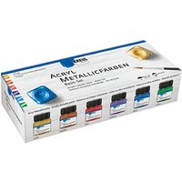 6 KREUL Metallicfarben Basis Acrylfarben farbsortiert 6 KREUL Metallicfarben Basis Acrylfarben farbsortiert von KREUL