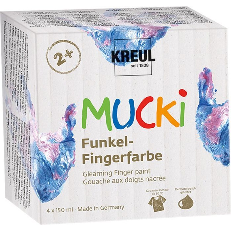Funkel-Fingerfarbe Mucki 4Er-Set von KREUL