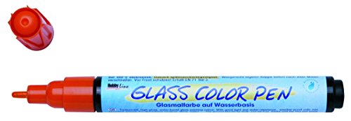 KREUL 42660 - Glass & Porcelain Pen Clear dunkelgrün, formstabile Spitze, Strichstärke ca. 2 - 4 mm, transparente, glänzende und lichtechte Glas- und Porzellanmalfarbe auf Wasserbasis von Kreul