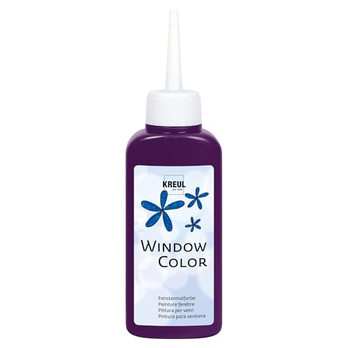 KREUL 42718 - Window Color violett 80 ml, Fenstermalfarbe auf Wasserbasis, mit strukturierter Oberfläche, für Glas, Spiegel, Fliesen und andere glatte Flächen KREUL 42718 - Window Color violett 80 ml, Fenstermalfarbe auf Wasserbasis, mit strukturierter Oberfläche, für Glas, Spiegel, Fliesen und andere glatte Flächen von KREUL